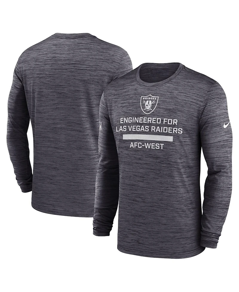 Nike Men's Las Vegas Raiders Sideline Velocity Performance Long Sleeve T-Shirt