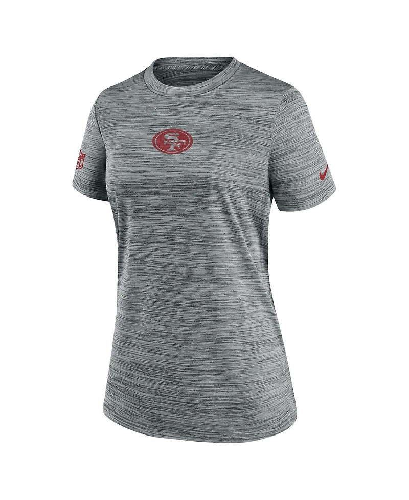 Nike Women's Gray San Francisco 49ers Sideline Velocity Performance T-Shirt