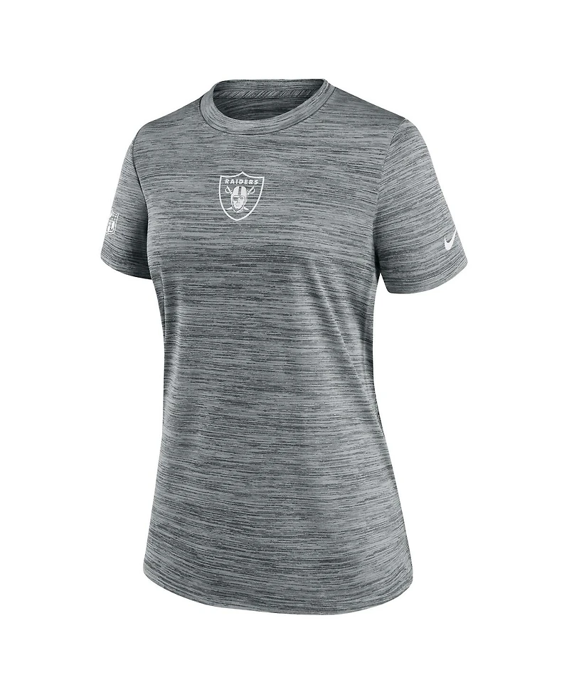 Nike Women's Gray Las Vegas Raiders Sideline Velocity Performance T-Shirt