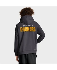 Nike Men's Anthracite Green Bay Packers Sideline Initial Home Performance Pullover Hoodie
