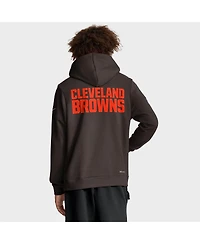 Nike Men's Brown Cleveland Browns Sideline Initial Home Performance Pullover Hoodie