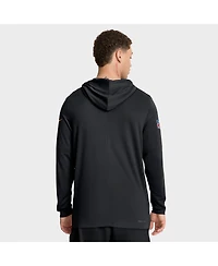 Nike Men's Black Pittsburgh Steelers Sideline Pure Fury Performance Long Sleeve Hoodie T-Shirt
