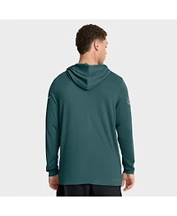 Nike Men's Midnight Green Philadelphia Eagles Sideline Pure Fury Performance Long Sleeve Hoodie T-Shirt