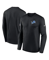 Nike Men's Black Detroit Lions Legend Small Logo Performance Long Sleeve T-Shirt