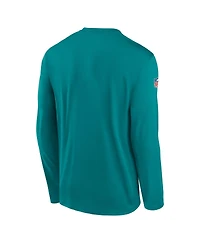 Nike Men's Aqua Miami Dolphins Legend Small Logo Performance Long Sleeve T-Shirt