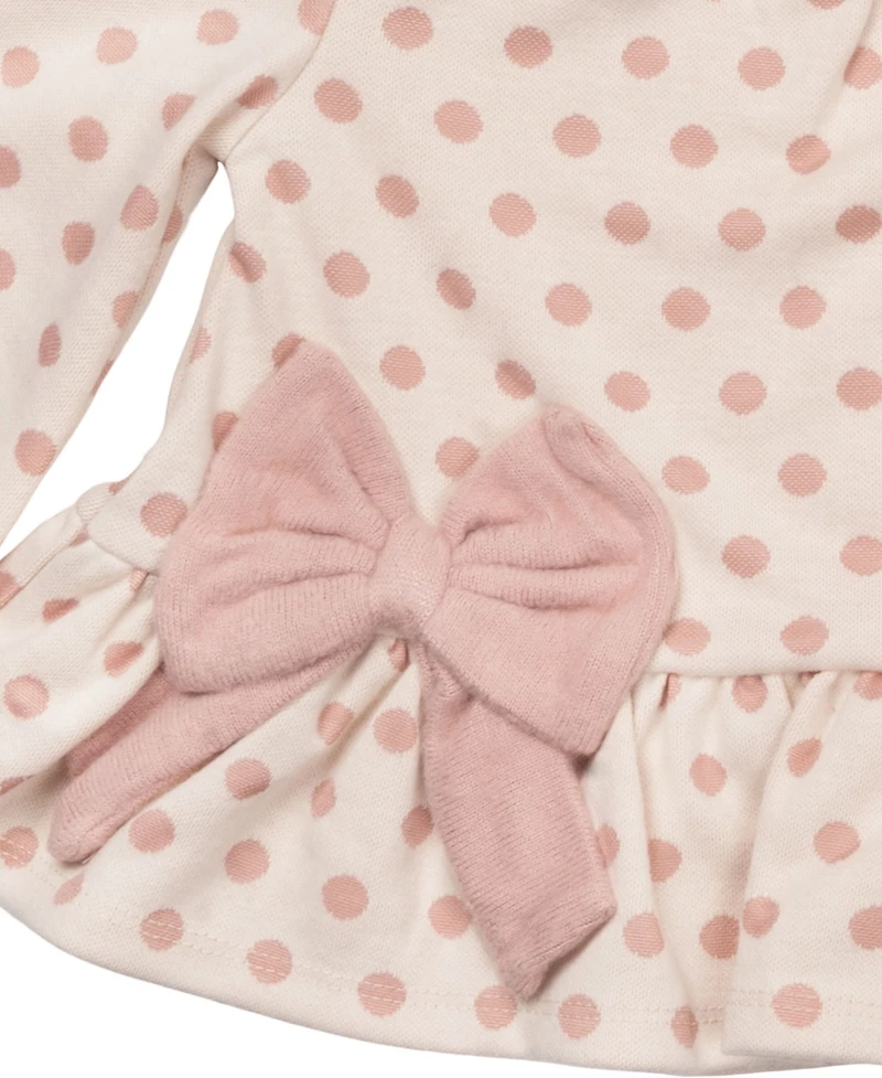Rare Editions Baby Girls 2-Piece Polka Dot Sweater and Matching Leggings Set