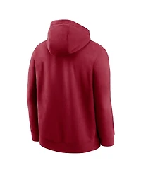 Nike Men's Crimson Alabama Tide Football Stack Club Fleece Pullover Hoodie