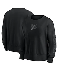 Fanatics Women's Black San Antonio Spurs Oversized Game Day Pullover Sweatshirt