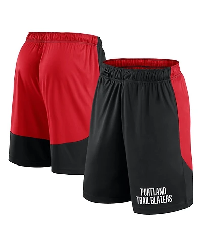 Logo Athletic Men's Black/Red Portland Trail Blazers Launch Performance Shorts