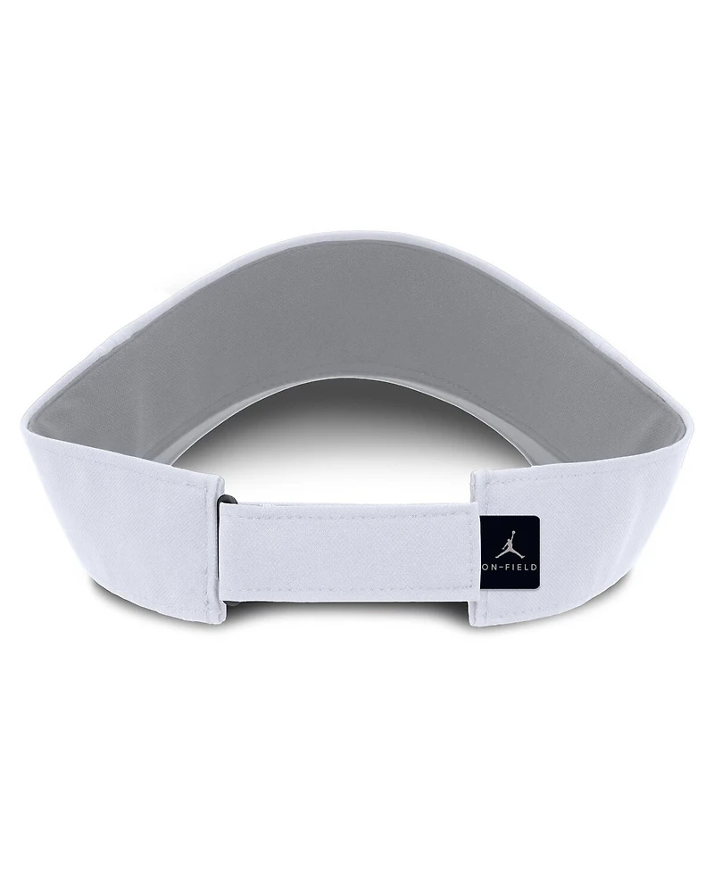 Jordan Men's White Michigan Wolverines 2025 On-Field Gameday Performance Ace Adjustable Visor Hat