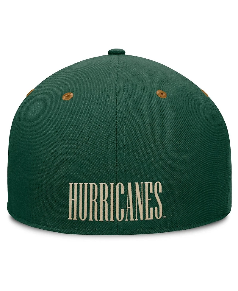 Fanatics Men's Green/Brown Miami Hurricanes Noboa Fitted Hat