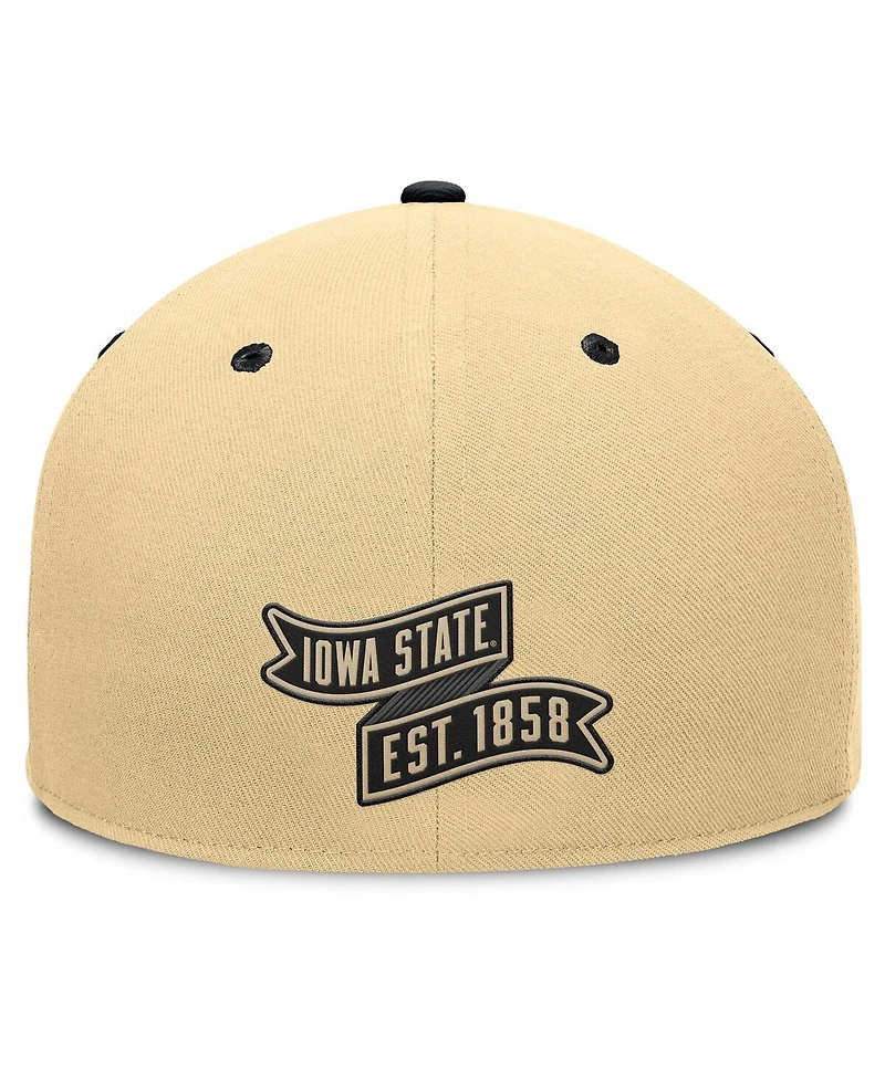 Fanatics Men's Khaki/Black Iowa State Cyclones Balance Fitted Hat