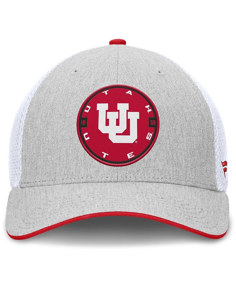 Fanatics Men's Heather Gray/White Utah Utes Trigger Flex Hat