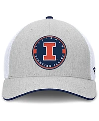 Fanatics Men's Heather Gray/White Illinois Fighting Illini Trigger Flex Hat