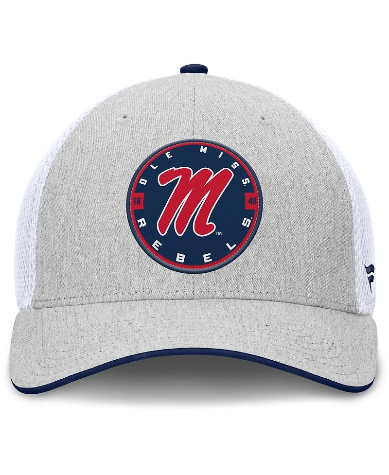 Fanatics Men's Heather Gray/White Ole Miss Rebels Trigger Flex Hat