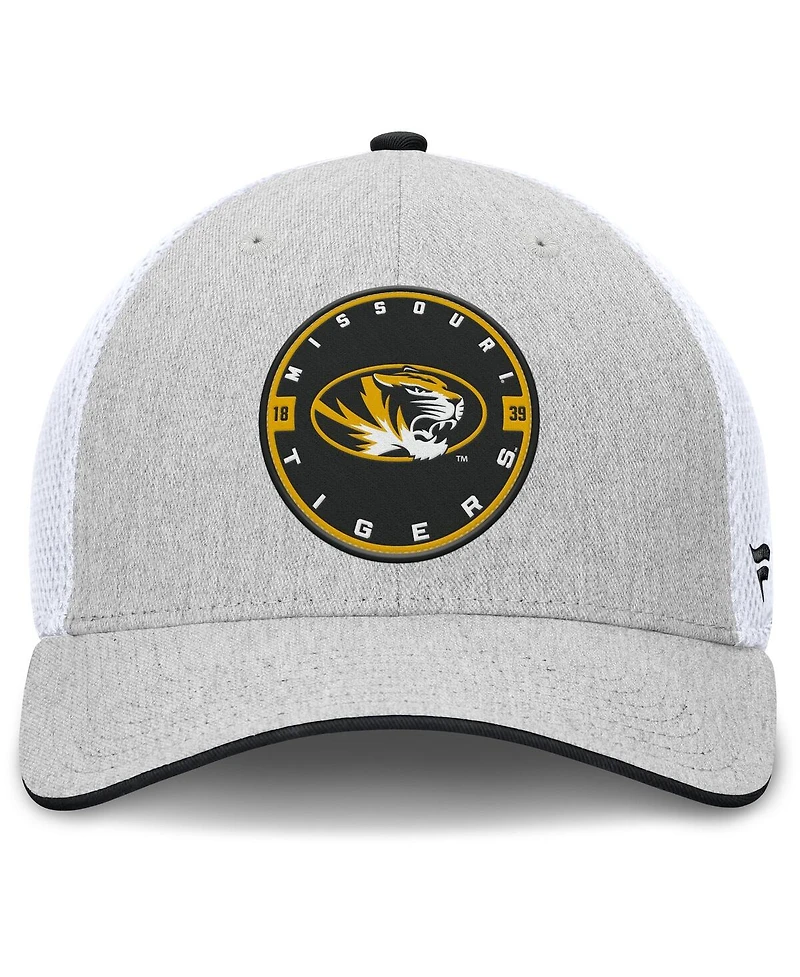 Fanatics Men's Heather Gray/White Missouri Tigers Trigger Flex Hat