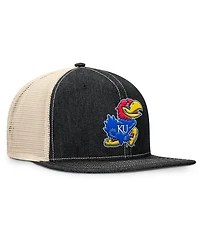 Fanatics Men's Black/Natural Kansas Jayhawks Legend Trucker Snapback Hat