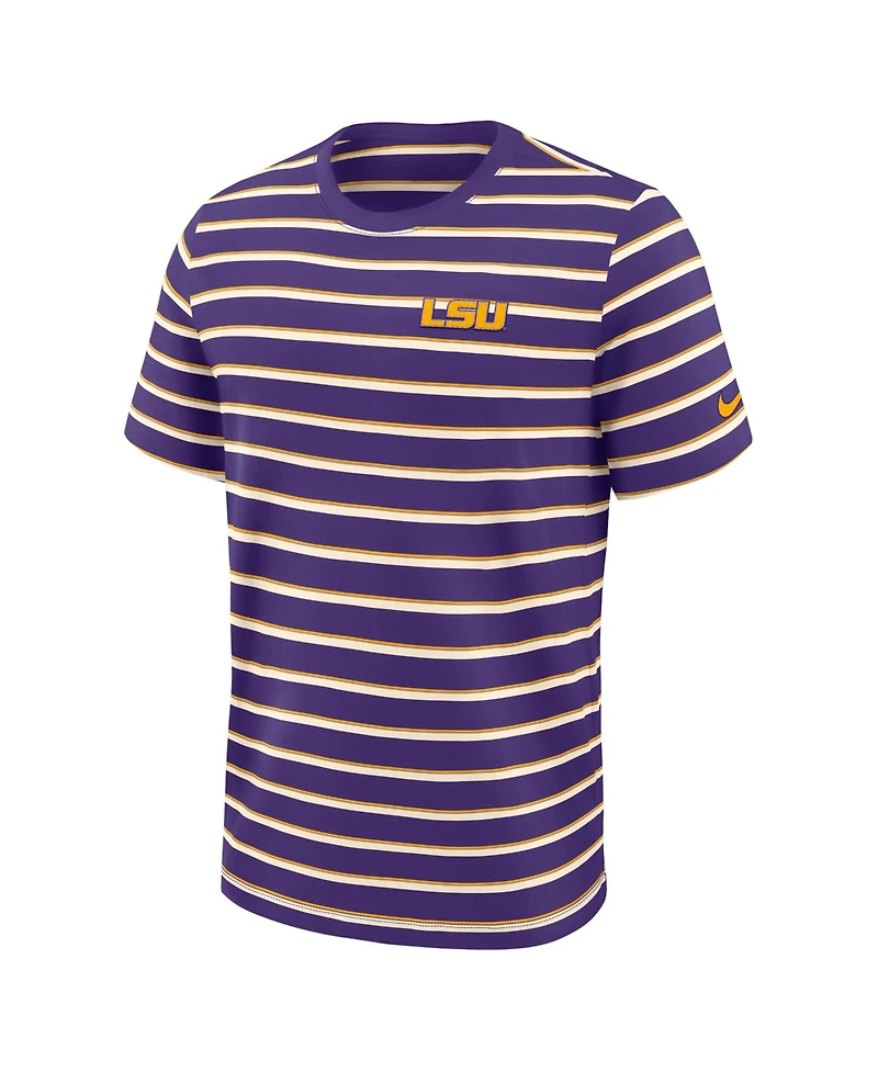 Nike Men's Purple Lsu Tigers Athletic Prep Legacy Summit Stripe T-Shirt