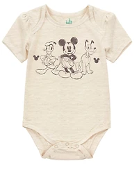 Disney Baby Boys 3-Pack Mickey Mouse Short Sleeve Bodysuit