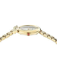 Ferragamo Women's Swiss Gancini Twisted Diamond Accent Gold Ion Plated Bracelet Watch 32mm