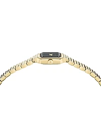 Ferragamo Women's Swiss Crystal Petite Gold Ion Plated Bracelet Watch 15x20mm