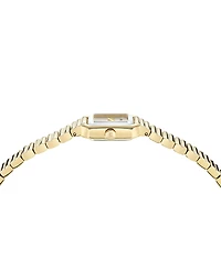 Ferragamo Women's Swiss Crystal Petite Gold Ion Plated Bracelet Watch 15x20mm
