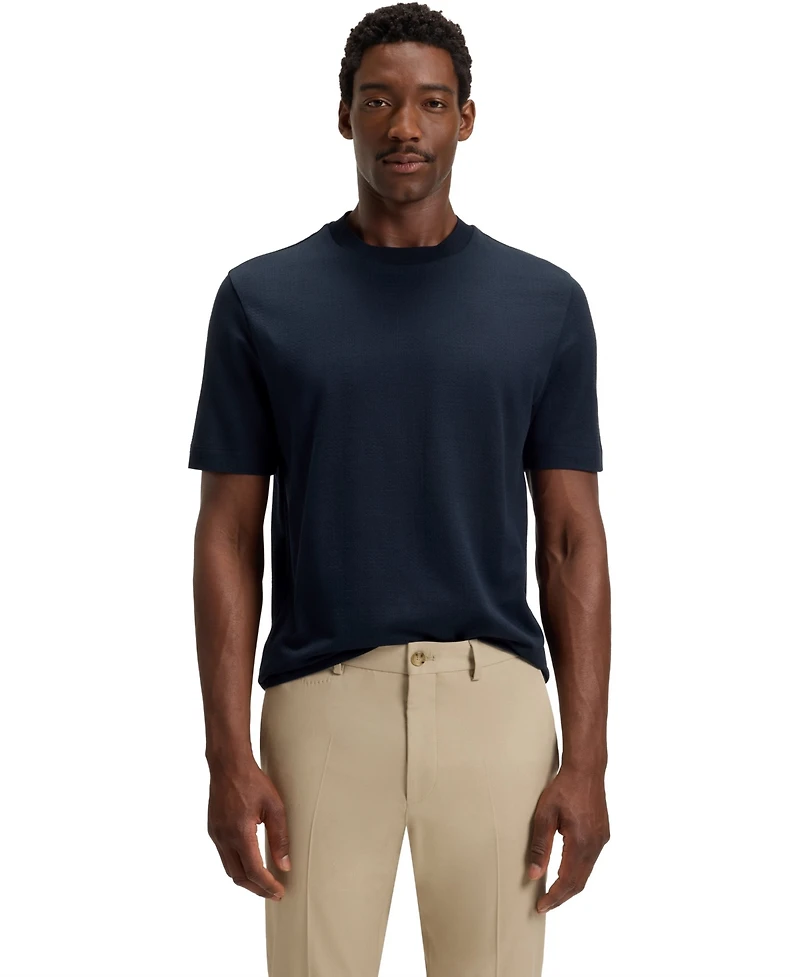 Boss by Hugo Men's Cotton-Silk Crew-Neck T-Shirt