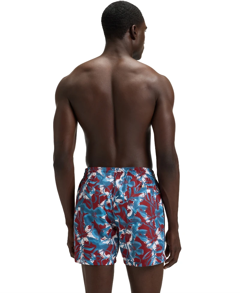Boss by Hugo Men's Seasonal Print Fully Lined Swim Shorts