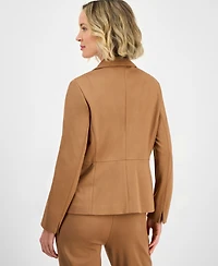 Kasper Compression One-Button Long-Sleeve Jacket, Regular & Petite
