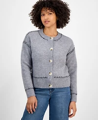 And Now This Women's Whip Stitch Button-Front Cardigan, Macy's Exclusive
