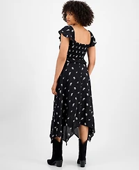 And Now This Women's Embroidered Handkerchief-Hem Midi Dress, Macy's Exclusive