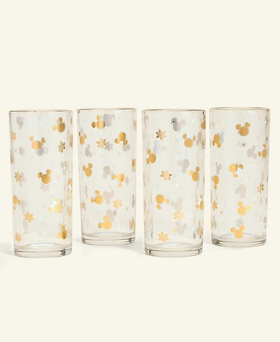 Disney | Macy's Tall Icon Mickey Mouse Glassware, Set of 4, Macy's Exclusive