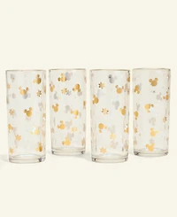 Disney | Macy's Tall Icon Mickey Mouse Glassware, Set of 4, Macy's Exclusive