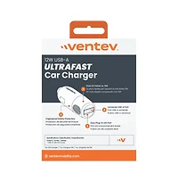 Ventev 12W Usb A Universal Car Charger-Gray