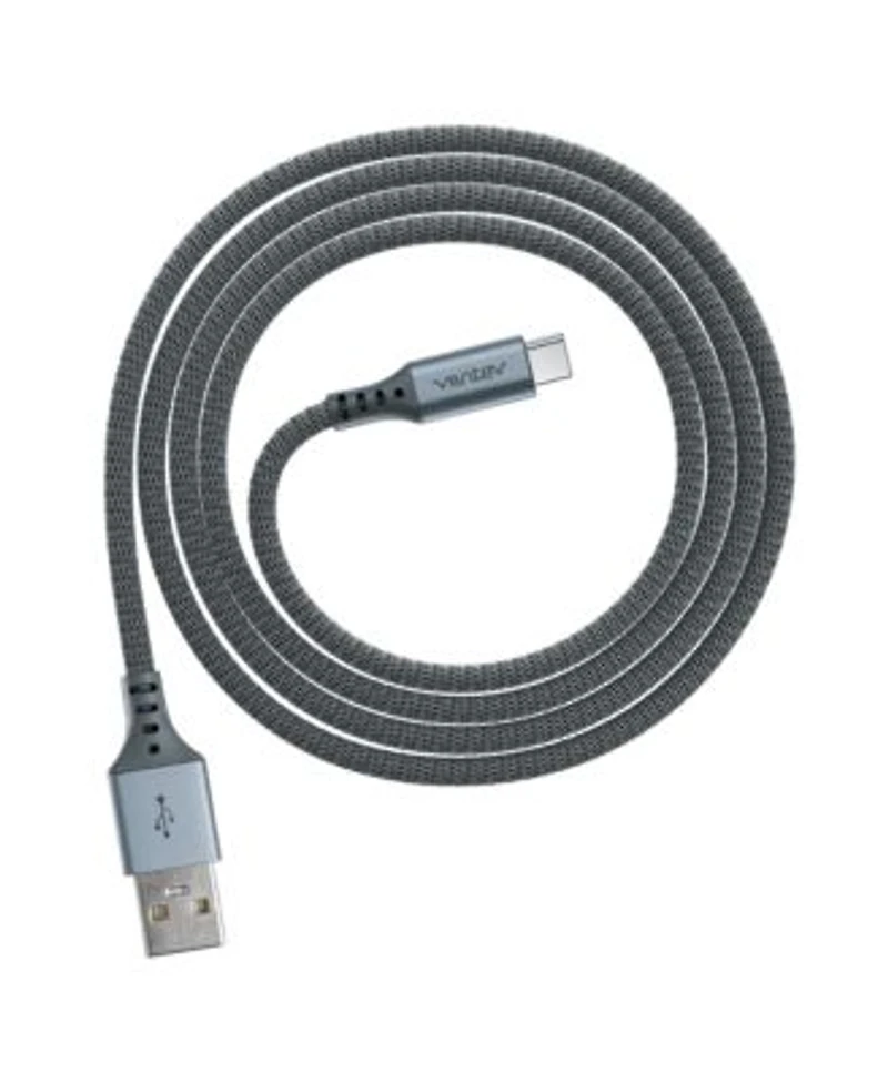 Ventev Alloy Usb A to Usb C High Speed Ultradurable 4 Foot Cable-Gray