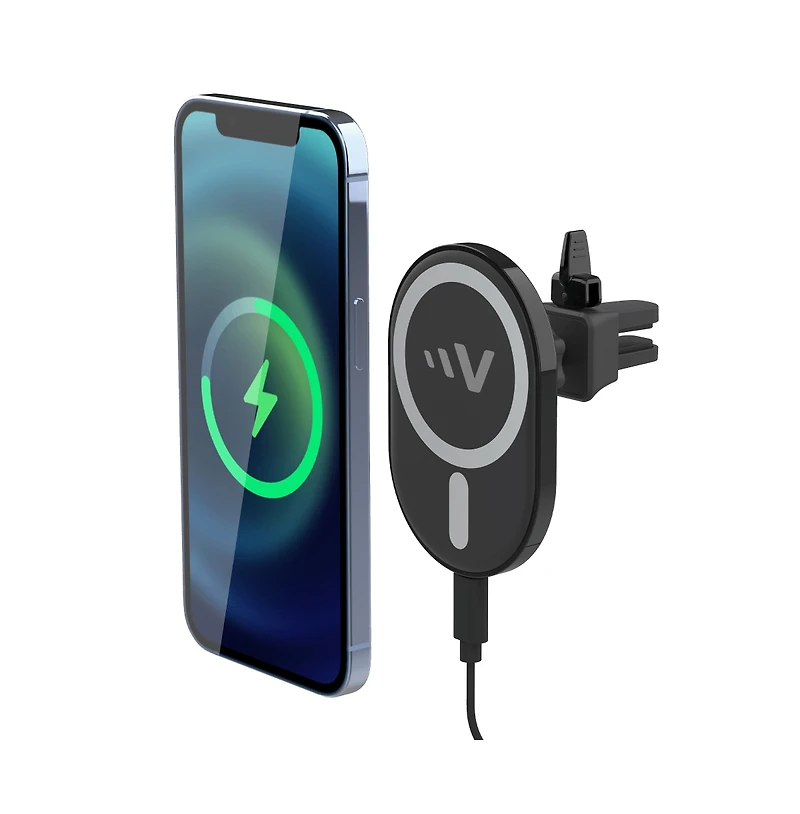 Ventev 15W Ultrafast Magnetic Wireless Car Charger Mount-Black