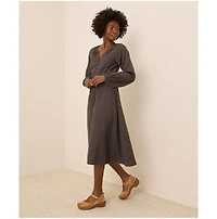 Pact Organic Cotton Coastal Double Gauze Poet Sleeve Dress