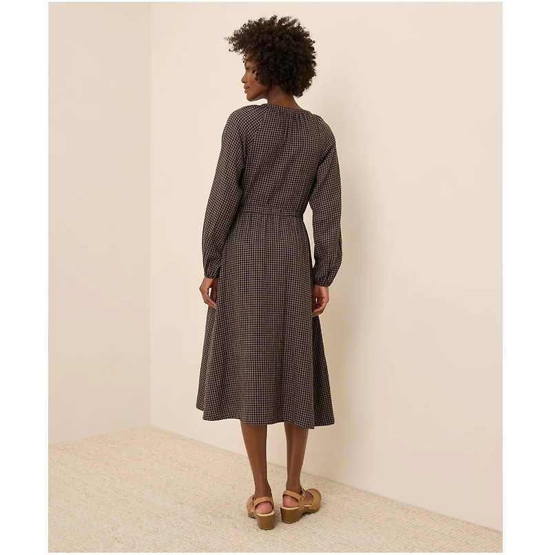 Pact Organic Cotton Coastal Double Gauze Poet Sleeve Dress