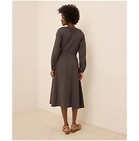 Pact Organic Cotton Coastal Double Gauze Poet Sleeve Dress