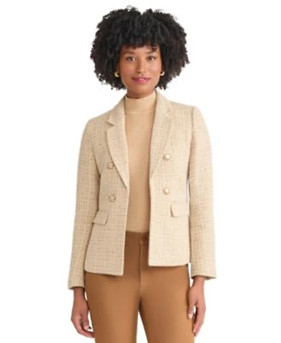 Jones New York Womens Faux Double Breasted Suede Jacket Pxs Xl