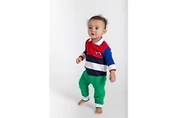 Florence Eiseman Baby Boys Jersey Knit Longall With Race Car