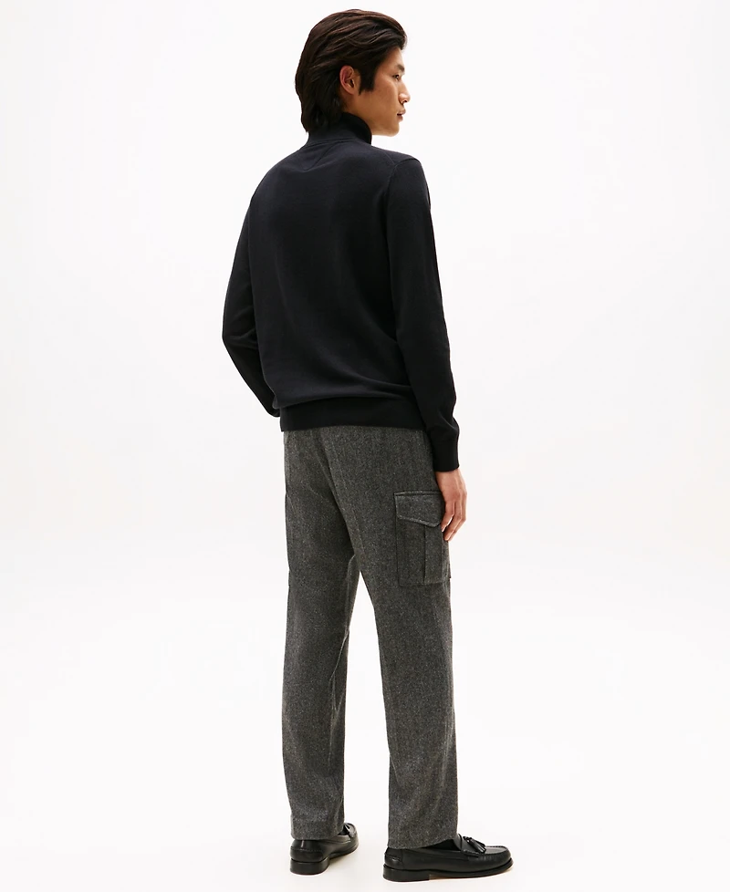 Tommy Hilfiger Men's Regular-Fit Pima Cotton Cashmere Blend Solid Turtleneck Sweater