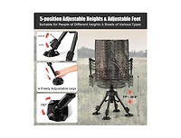 Akiudex folding swivel patio chair with 4 adjustable leg