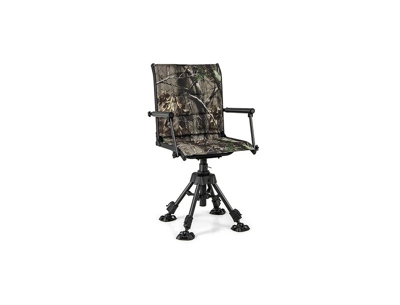 Akiudex folding swivel patio chair with 4 adjustable leg