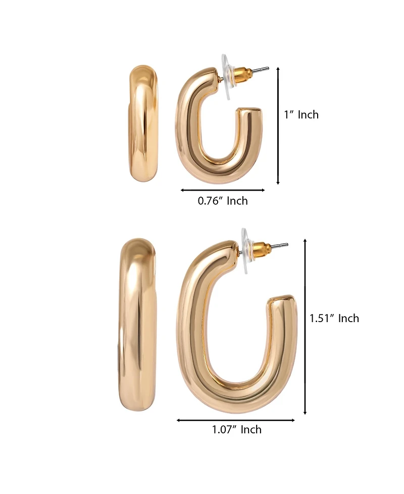 Jessica Simpson Gold-Tone Hoop Earring Set