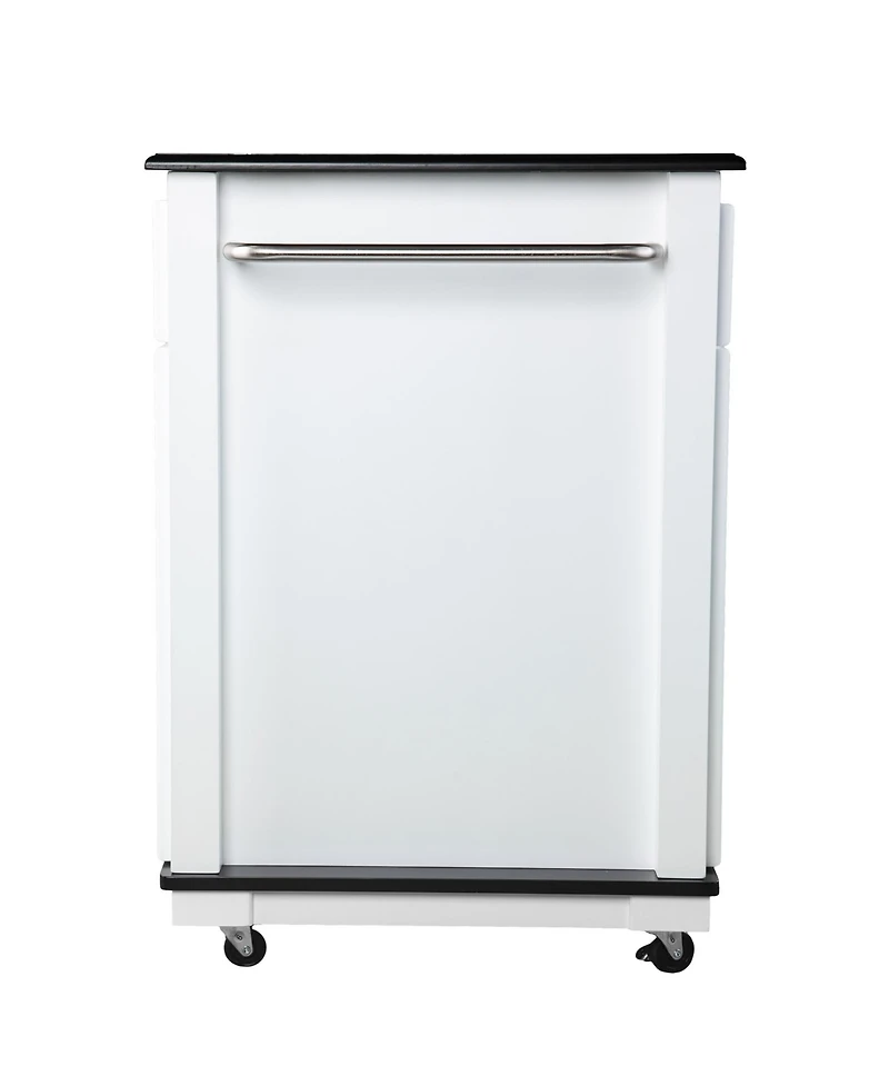 Slickblue Mobile Kitchen Island Cart with Storage Cabinet, Open Shelves, and Casters