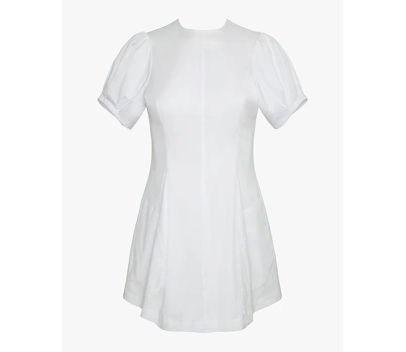 Puff Sleeve Peplum Mini Dress