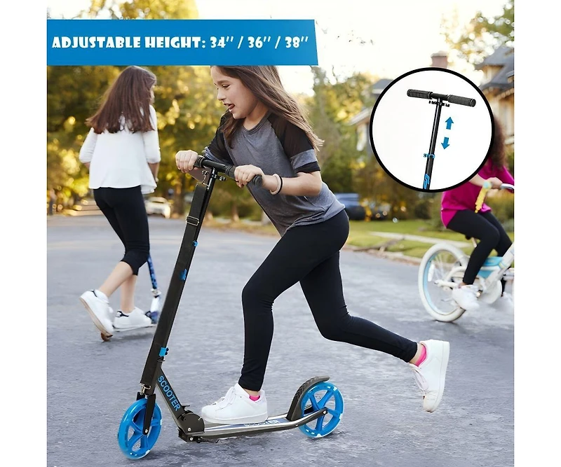Hitway Lightweight Kids Kick Scooter with Led Wheels and Adjustable Handlebar