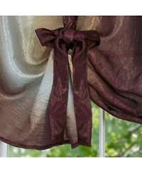 GoodGram Ombre Crushed Satin Sheer Single Window Curtains & Valances - 50 in. W x 63 L Tie Up Shade