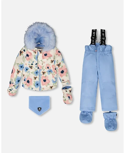 Deux par Baby Girl Two-Piece Play Snowsuit Light Blue - Baby|Toddler
